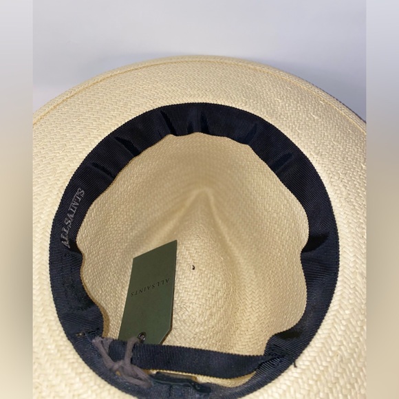 ALLSAINTS Paige Studded Light Woven Straw Fedora - Picture 11 of 16